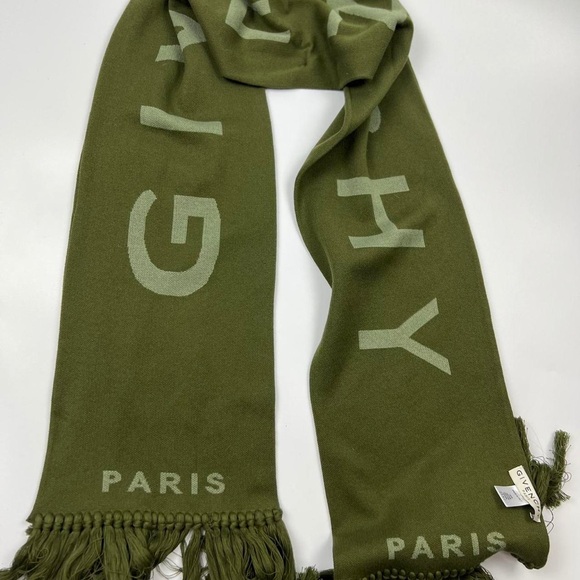 Givenchy Logo Fringe Football Scarf - Picture 1 of 5